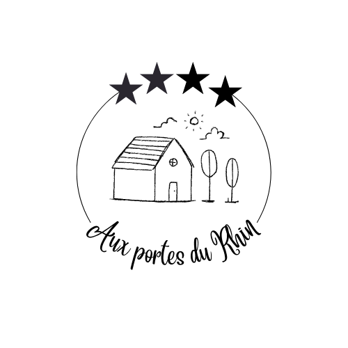 Logo pour les gîtes Aux portes du Rhin à Ohnenheim.